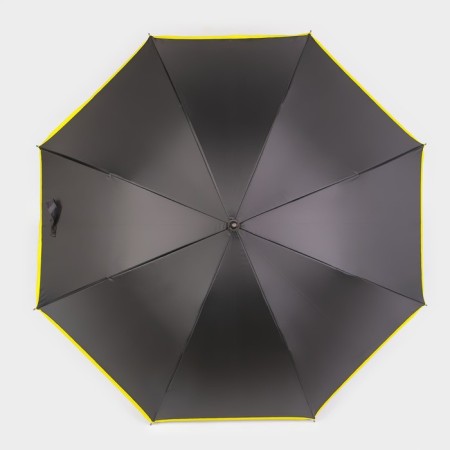 Umbrella - a semiautomatic “Kant” cane, Eponge, 8 spokes, r = 51 cm, black/yellow color-4