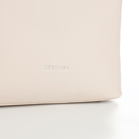 Women's bag with lightning, textura, average size, white color-5