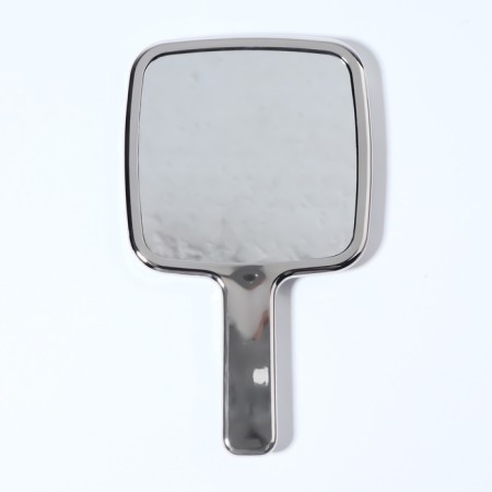A mirror with a kavad-t handle (1) b/a wave of 8.5*8.5/10*16.9cm plastic silver k/box QF-4