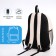 Young backpack from textiles on lightning, 3 pockets, beige color