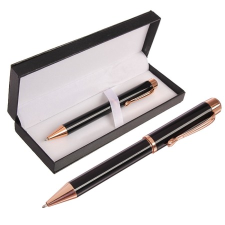 Gift handle, ball "Galant" in the leatherette case, rotary, black and golden case