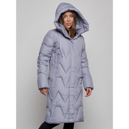 Coat insulated winter female, size 44, blue color-5