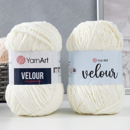 Yarn "Velour" 100% micropoliester 170m/100g (841 milk)