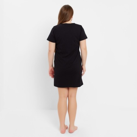 Night shirt female, black color/print, size 54-4
