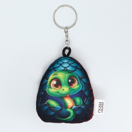 Key keychain soft "snake in the egg", black, for the New Year-1