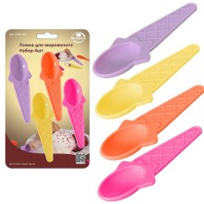 Spoon for ice cream multid, plastic, length 12 cm, 4 pcs
