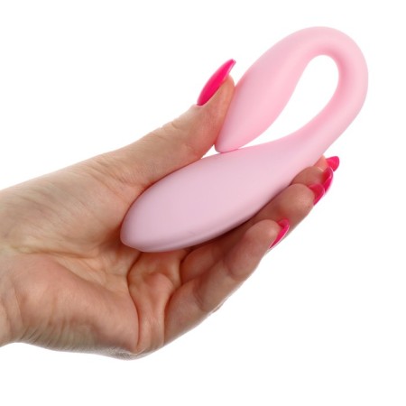 Vibrator for steam oats, flexible, silicone, remote control, pink-13