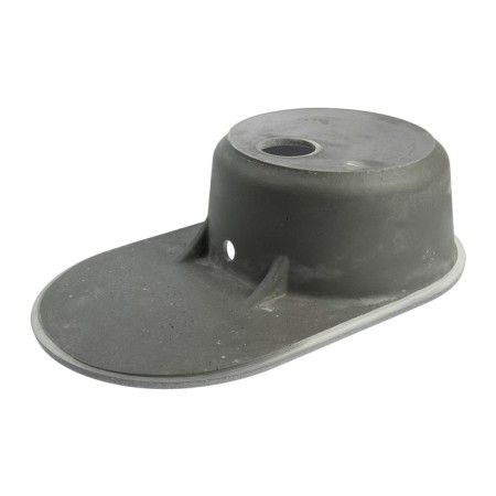 Sin for a kitchen made of stone Zein 110/Q8, 730 x 450 mm, oval, overflow, dark gray color-5