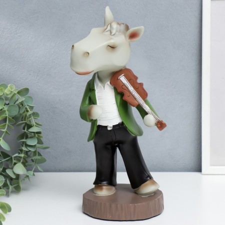 Polystone souvenir "Bremen musicians. Horse with violin" 31.5x15x15.5 cm