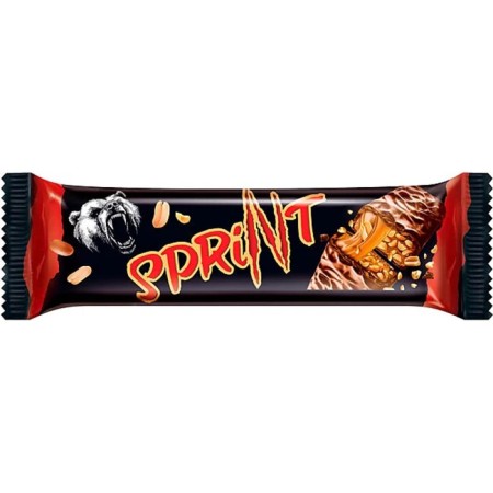 Baton "Sprint" with fried peanuts and soft caramel, 50 g