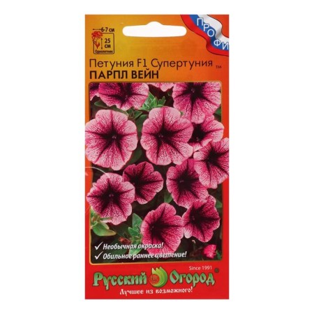 Flowers of Petunia Superotunia "Parl Wein", F1, 6 pcs