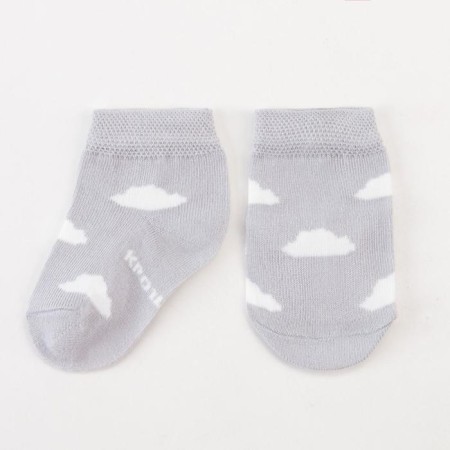 Socks crumb I am "clouds", gray, 12-14 cm