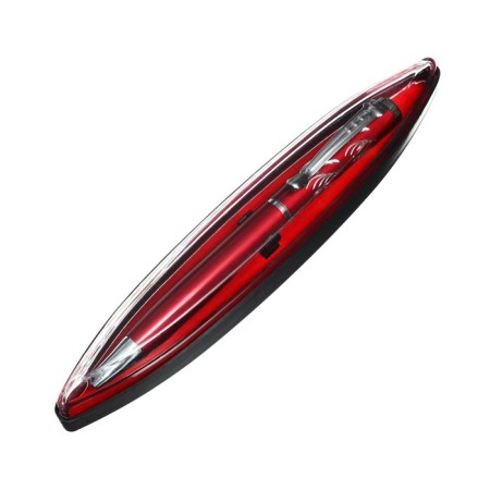 Gift handle, ballpoint, in a plastic case, rotary, "Francoise", burgundy-silver-7