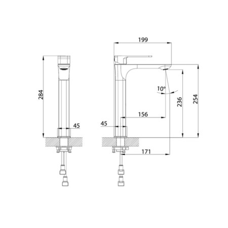 Mixer for the IDDIS Slide Slibl01i01 IDDIS sink, black matte-5