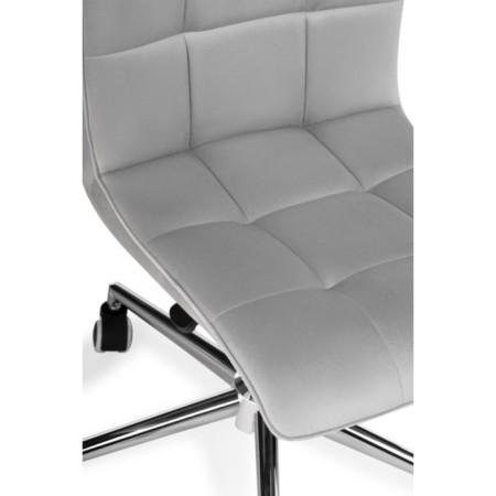 Computer chair ATV metal/velor, chrome/light gray 42x57x86 cm-6