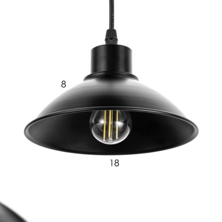 Lamp "Arten" 3xe27 40W black 30x30x6-106 cm-4