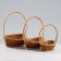 Camping set, 3 pcs, 20 × 25 × 10/30, 17 × 22 × 9/28, 12 × 18 × 7/26 cm, rattan