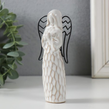 Souvenir ceramics, metal "Angel. Prayer" Bezh 7.5x3.8x12.8 cm-2