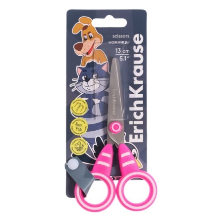 Baby scissors 13 cm Erichkrause "Prostokvashino", blister, mix-6