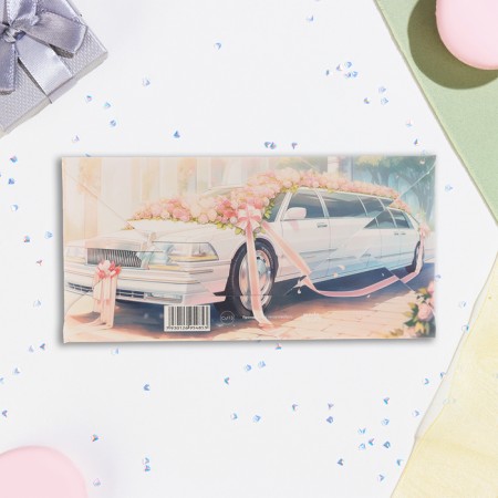 Money envelope "Happy Wedding Day!" limousine, 16.5 x 8 cm-2