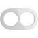 Frame for 2 posts WL21-FRAME-02, glass, white