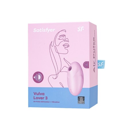 Vacuum-wave contactless stimulator of the Satiffyer Vulva Lover 3 clitoris, silicone, pink color-11