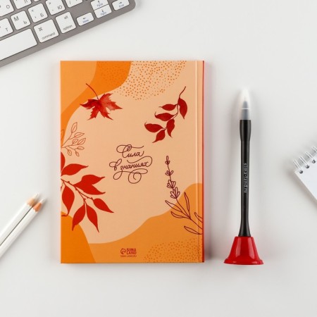 Gift set to the class teacher a diary and a bell handle (ball, blue paste, 1 mm)-4