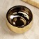 Kashpo - Bonsai "Light" for cacti and succulents, gold, 13x13x7cm