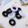 Hair elastic band "Mahrushka" (set of 30 pcs) classic, 2 cm, black white