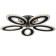 Causteen with PDU 1095/5bk LED 190W Dimmer Black 62x62x10 cm Bayerlux