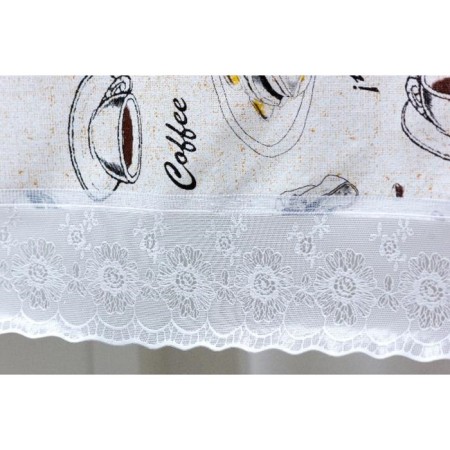 MEIWA tablecloth, round, 152 cm, beige color-1
