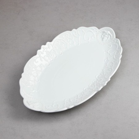 Veronica dish, oval, white, porcelain, Iran-2