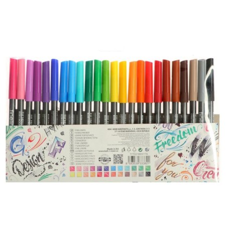 A set of capillary pens 24 colors, 0.3 mm Koh-I-Noor Fineliners 7021, plastic packaging-5