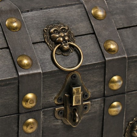 Casket chest "Leo. With rivets" Steel 16x15.5x22 cm-1