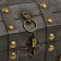 Casket chest "Leo. With rivets" Steel 16x15.5x22 cm