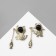 Set of icons (2 pcs.) "Japan" cats, color in gold