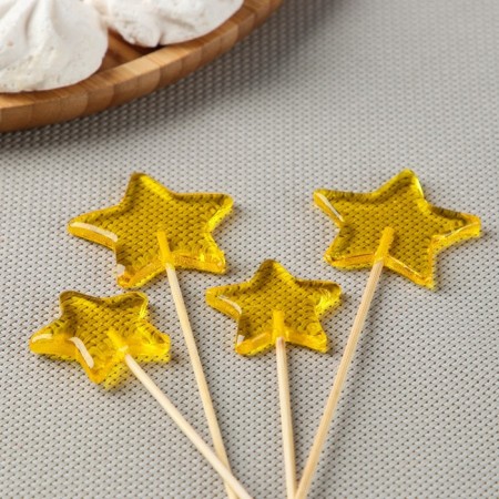 Silicone Mold for candy and chocolate "Stars", 4 and 5 cm, the color is transparent-1