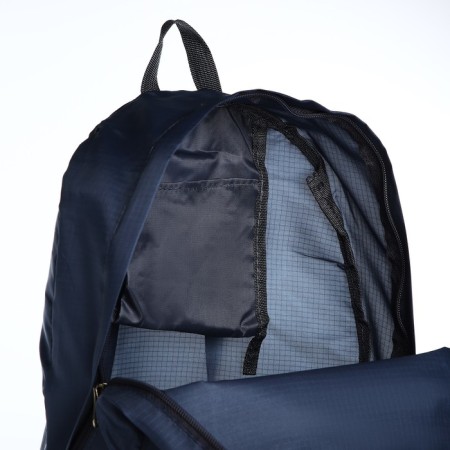 Folding backpack, lightning department, external pocket, 2 side nets, gray color-6