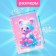 Notebook Gift Book on the comb 80l, line, color block, PVC cover 3D Bear (17.6x13.5cm) 105