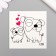 Tattoo on the body black "pugs" 6x6 cm