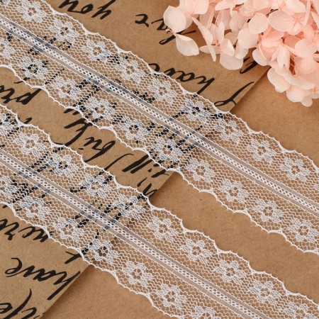 Capricon lace, 30 mm × 10 ± 1 m, white color-1