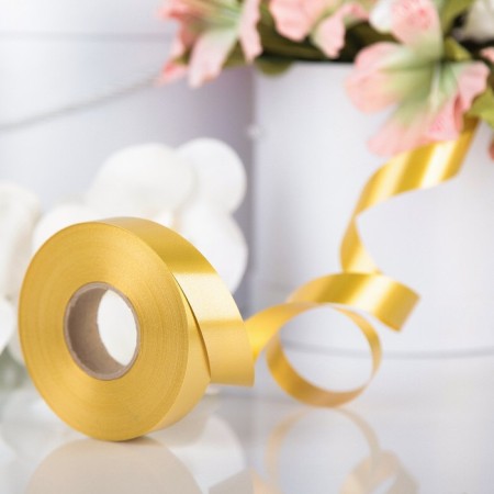 Tape for decor and gifts, gold, 2 cm x 45 m