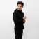 Men's sweatshirt with a hood Mist Men’s Casual Size 54, black