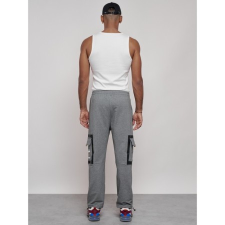 Sports male trousers, size 54, gray color-7