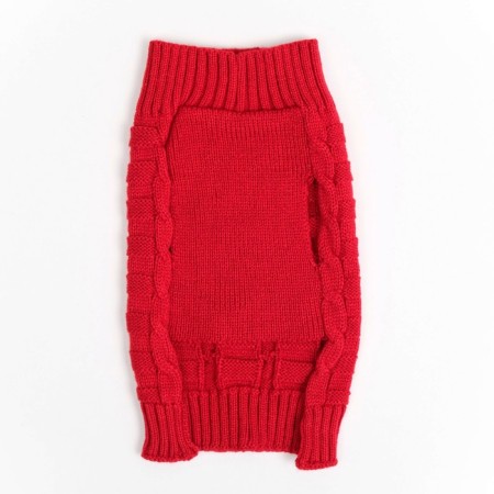 Sweater with openwork viscous, XS (DS 17, Osh 17, OG 23-27 cm), red-5
