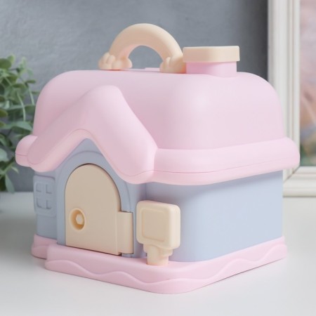 Piggy bank Plastic "House" with stickers mix 20x17x15.5 cm-5