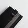 Men's purse on the button, a department for cards, coins, black color