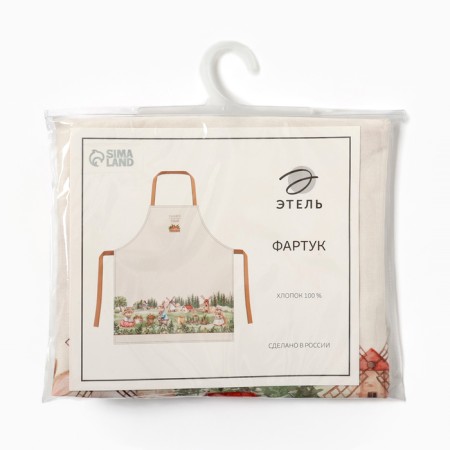 Apron Ethel "Rabbling Farm" 60x70cm, 100% HL, sarzha 190 g/m2-8