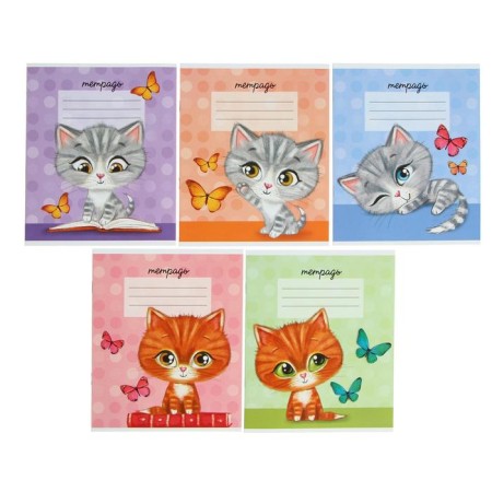 Notebook of 12 sheets in the Calligrata "kittens", cover coated cardboard, VD-psy, block offset, whiteness 95%, mix