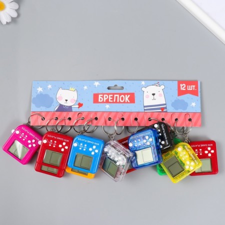 Plastic keychain on the Ring "Electronic Puzzle" mix 1.5x5x5.4 cm-4